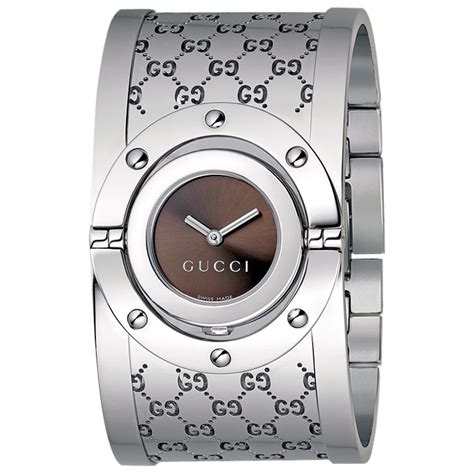 silver gucci watch women'|Gucci ladies watch stainless steel.